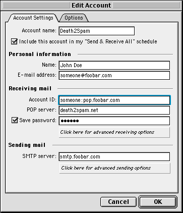 Outlook Express Mac setup