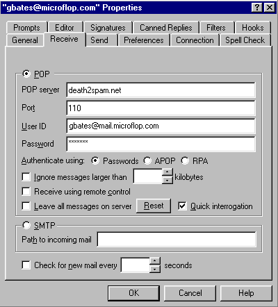 PMMail setup